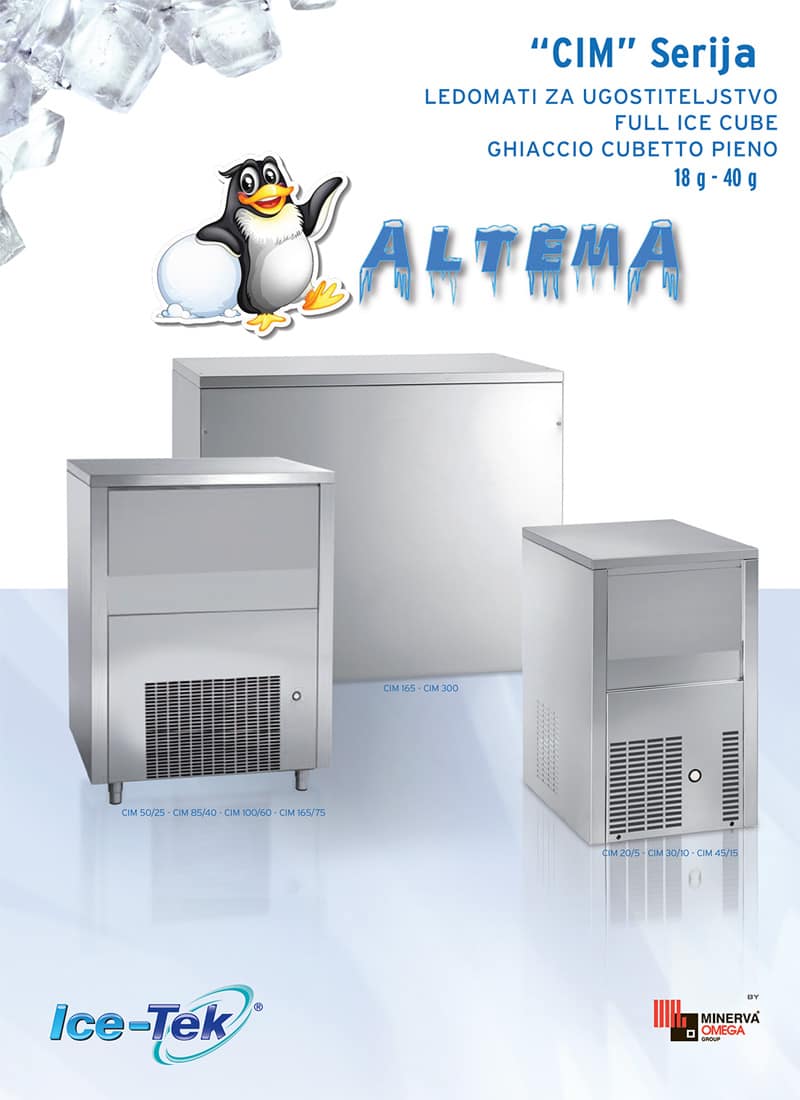 Altema - Prodaja leda | Ledomati | Uređaji za hlađenje mora | Ugostiteljska oprema | PVC-ABS Cijevi - ICE-TEK CIM katalog Altema - Prodaja leda | Ledomati | Uređaji za hlađenje mora | Ugostiteljska oprema | PVC-ABS Cijevi - ICE-TEK CIM katalog